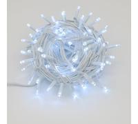 IXTRIMA Catena Luminosa 300 LED, 30Mt, Luce Bianca, Cavo Bianco, IP65, Prolungabile, Effetto Flash, ghirlanda nataliza, negozi, balcone natale
