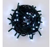 IXTRIMA Catena Luminosa LED, catenaria 10 Metri da esterno, 100 Luci, IP65 Impermeabile e Prolungabile con Effetto Flash, per Natale, Negozi, Balcone (Luce bianca- flash, Cavo nero)