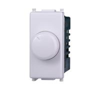IXTRIMA Dimmer regolatore a manopola compatibile plana per carichi resistivi 100W-1000W colore bianco EV1301