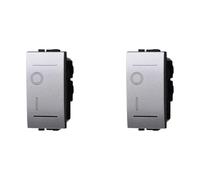 ixtrima Interruttore Bipolare 0-1 16A Colore GRIGIO Compatibile Con Bticino Living International/LIGHT