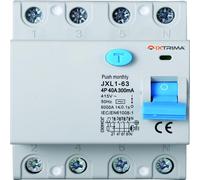 IXTRIMA Interruttore Differenziale Puro 4P 40A 300mA 380V-6KA 300mA per Guida DIN - 4 Moduli DIN - Protezione Circuiti e Sicurezza Impianti