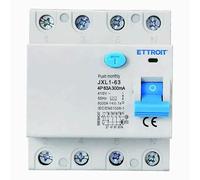 IXTRIMA Interruttore Differenziale Puro 4P 63A 300mA 380V-6KA CLASSE A 300mA per Guida DIN - 4 Moduli DIN - Protezione Circuiti e Sicurezza Impianti