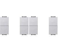 IXTRIMA Interruttore Doppio Interbloccato Saliscendi 10A Bianco Compatibile Con Bticino Living Light SET 2 PZ (Confezione da 2)
