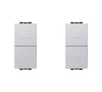 IXTRIMA Interruttore Doppio Interbloccato Saliscendi 10A Bianco Compatibile Con Bticino Living Light SET 2 PZ
