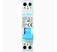IXTRIMA Interruttore Magnetotermico 1P+N 240V, 50Hz, 6000A, EN60898 C6 C10 C16 C20 C25 C32 (32A)