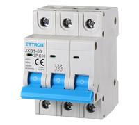 IXTRIMA Interruttore Magnetotermico 3P 10A 380V 6KA per Guida DIN - 3 Moduli DIN - Protezione Circuiti e Sicurezza Impianti