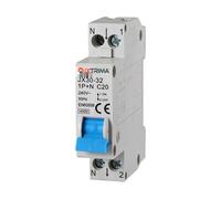 Ixtrima Interruttore Magnetotermico automatico 1P+N 20A C20 220V 4.5kA, occupa 1 modulo