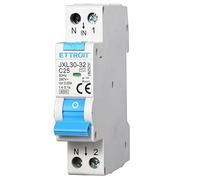 IXTRIMA Interruttore Magnetotermico Differenziale 1P+N 25A 30mA 220V-6KA 1 modulo 30mA per Guida DIN - Protezione Circuiti e Sicurezza Impianti