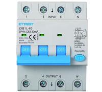 IXTRIMA Interruttore Magnetotermico Differenziale 3P+N 63A 30mA 380V-6KA CLASSE A 30mA per Guida DIN - 4 Moduli DIN - Protezione Circuiti e Sicurezza Impianti
