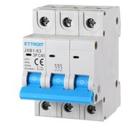 Ixtrima Interruttore Magnetotermico tripolare, 3 Poli, 380V, 6KA, Ampere 6A 10A 16A 20A 25A 32A 40A 50A 63A (C40-40A)