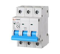 Ixtrima Interruttore Magnetotermico tripolare, 3 Poli, 380V, 6KA, Ampere 6A 10A 16A 20A 25A 32A 40A 50A 63A (C20-20A)