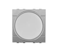 IXTRIMA Lampada LED da incasso con batteria di emergenza 2 moduli, luce bianca naturale 4000K, compatibile BTicino Living, grigio