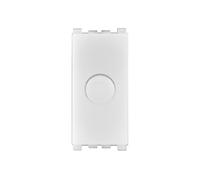 IXTRIMA Lampada segnapasso LED da incasso 1 modulo con tasto click ON/OFF, luce bianca fredda 6000K, compatibile Vimar Arkè, bianco