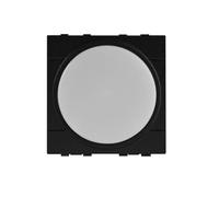 IXTRIMA Lampada segnapasso LED da incasso 2 moduli con tasto click ON/OFF, luce bianca naturale 4000K, compatibile BTicino Living, nero