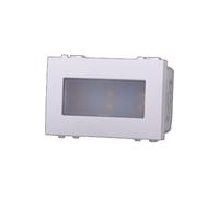 IXTRIMA Lampada segnapasso LED da incasso 3 moduli, luce bianca calda 3000K, compatibile BTicino Living, bianco