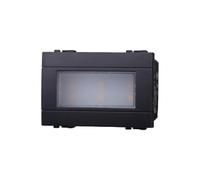 IXTRIMA Lampada segnapasso LED da incasso 3 moduli, luce bianca calda 3000K, compatibile BTicino Living, nero