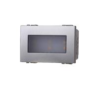 IXTRIMA Lampada segnapasso LED da incasso 3 moduli, luce bianca calda 3000K, compatibile BTicino Living, grigio