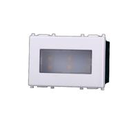 IXTRIMA Lampada segnapasso LED da incasso 3 moduli, luce bianca calda 3000K, compatibile Vimar Plana, bianco