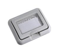 IXTRIMA Placca con coperchio e Supporto da esterno Ip55 3 posti (idrobox) compatibile con Bticino matix, supporto stagno 3P COLORE Grigio