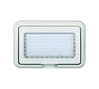 Ixtrima Placca con coperchio e Supporto da esterno Ip55 4 posti (idrobox) compatibile con Bticino Living Light, supporto stagno 4P COLORE Grigio