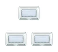 Ixtrima Placca con coperchio e Supporto da esterno Ip55 4 posti (idrobox) compatibile con Bticino Living Light, supporto stagno 4P COLORE Grigio (Confezione da 3)