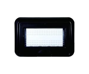 IXTRIMA Placca con coperchio e Supporto da esterno Ip55 4 posti (idrobox) compatibile con Bticino Living Light, supporto stagno 4P COLORE NERO