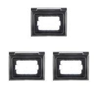 IXTRIMA Placca UNIVERSALE da esterno Ip44 3 posti (idrobox) compatibile con Bticino, Vimar, Gewiss custodia stagna 3P COLORE Nero (Confezione da 3)
