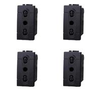 IXTRIMA Presa bipasso 2P+T 10/16A 250V Serie compatibile con Bticino Livinglight colore nero set 4pz