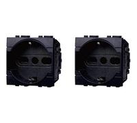 IXTRIMA Presa Schuko 2P+T 16A Colore Nero Compatibile Con Bticino Living International/LIGHT