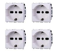IXTRIMA Presa Schuko compatibile con Vimar Plana, 2P+T 10/16A 250V, Colore Bianco (4)