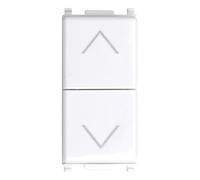 IXTRIMA Pulsante Doppio Saliscendi, Compatibile con Plana, Colore Bianco, 2,1A, 10,5W (Saliscendi interbloccato, 1)