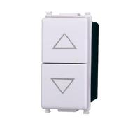 IXTRIMA Pulsante Doppio Saliscendi, Compatibile con Plana, Colore Bianco, 2,1A, 10,5W (Saliscendi tapparella, 1)