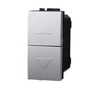 IXTRIMA Pulsante Interbloccato Doppio Saliscendi 1P+1P 10A Colore GRIGIO Compatibile Con Bticino Living International