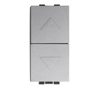 IXTRIMA Pulsante Interbloccato Saliscendi Commutatore 2P 10A Tapparelle Colore Grigio Compatibile Con Bticino Living International