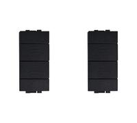 IXTRIMA Pulsante Saliscendi Commutatore 2P 10A Tapparelle Colore Nero Compatibile Con Bticino Living International/Light