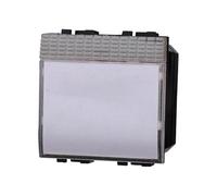 IXTRIMA Pulsante Targa Portanome 2P 2M Campanello Colore GRIGIO Compatibile Con Bticino Living International/LIGHT