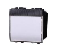IXTRIMA Pulsante Targa Portanome 2P 2M Campanello Colore Nero Compatibile Con Bticino Living International/LIGHT