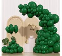 IXVAN Palloncini verde scuro, 145 pezzi, diverse dimensioni, confezione da 45 cm, 30 cm, 25 cm, 10 cm, verde scuro, ghirlanda per palloncini per arco di laurea, decorazioni per feste di compleanno