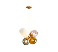 IXWQ Tradizionale Occhiali a 4 luci Lampada a sospensione a soffitto Decorazione for la camera dei bambini Lampada in vetro colorato Negozio di abbigliamento decorativo Isole del ristorante Lampada da