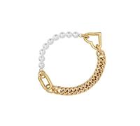 iXXXi Connect Bracciale con perle composite, 19.5cm, Acciaio inossidabile, Nessuna pietra preziosa