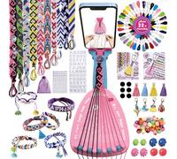 Ixydor Kit Bracciale Dell'Amicizia, Kit Braccialetti Intrecciati per Bambini con 35 Fasci di Fili, Braccialetti fai da te Bambina, per la Creazione di Gioielli per Ragazze dai 6 7 8 9 10 11 12+ Anni