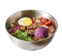 IXYFFRQO 3 ciotole for insalata in acciaio inossidabile, ciotola for alimenti leggeri, for noodles freddi, for riso in stile coreano di alta qualità, for zuppa(3pc)