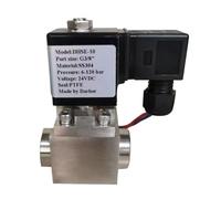 IXYFFRQO Elettrovalvola ad Alta Pressione in Acciaio Inossidabile da 0~300 Bar, valvola elettromagnetica 1/4 1/2 3/4 3/8 AC 220v 24v BSP/NPT(1/2",NPT_12VDC)