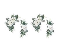 Iyalezirk 2 x Kit di fiori da matrimonio artificiale, ghirlanda di eucalipto boemia, tende, decorazione di nozze, segno di
