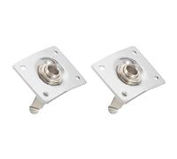 Iyalezirk 2 x Piastra cromata di uscita e quadrata per chitarra elettrica