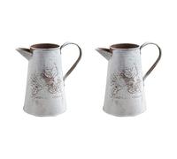 Iyalezirk 2X Annaffiatoio Vaso Brocca Francese Decorazione Della Casa Decorazione del Giardino Vaso Disposizione Dei Fiori Fabbricazione di Fiori nel Giardinaggio 17 cm