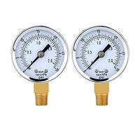 Iyalezirk 2X Misuratore di Pressione - 0-30 Psi 0-2 Bar Misuratore del Contatore Mini Contatore Metri Manometro Idraulico Gage