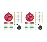 Iyalezirk 2X NE555 LED Decorazione per Albero di Natale LED Lampeggiante PCB Saldatura DIY Kit Rosso Verde Luce Lampeggiante Scheda di Pratica di Saldatura