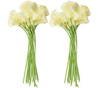 Iyalezirk 36X Artificiale Calla Lily Flowers Single Long Stelo Bouquet Real Home Decor Colore: Cremoso
