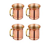 Iyalezirk 4 x Tazza di Birra/Latte in Acciaio Inossidabile, Tazza di Mule di Mosca Fatto a Mano, Mule di Mosca, da Bevanda